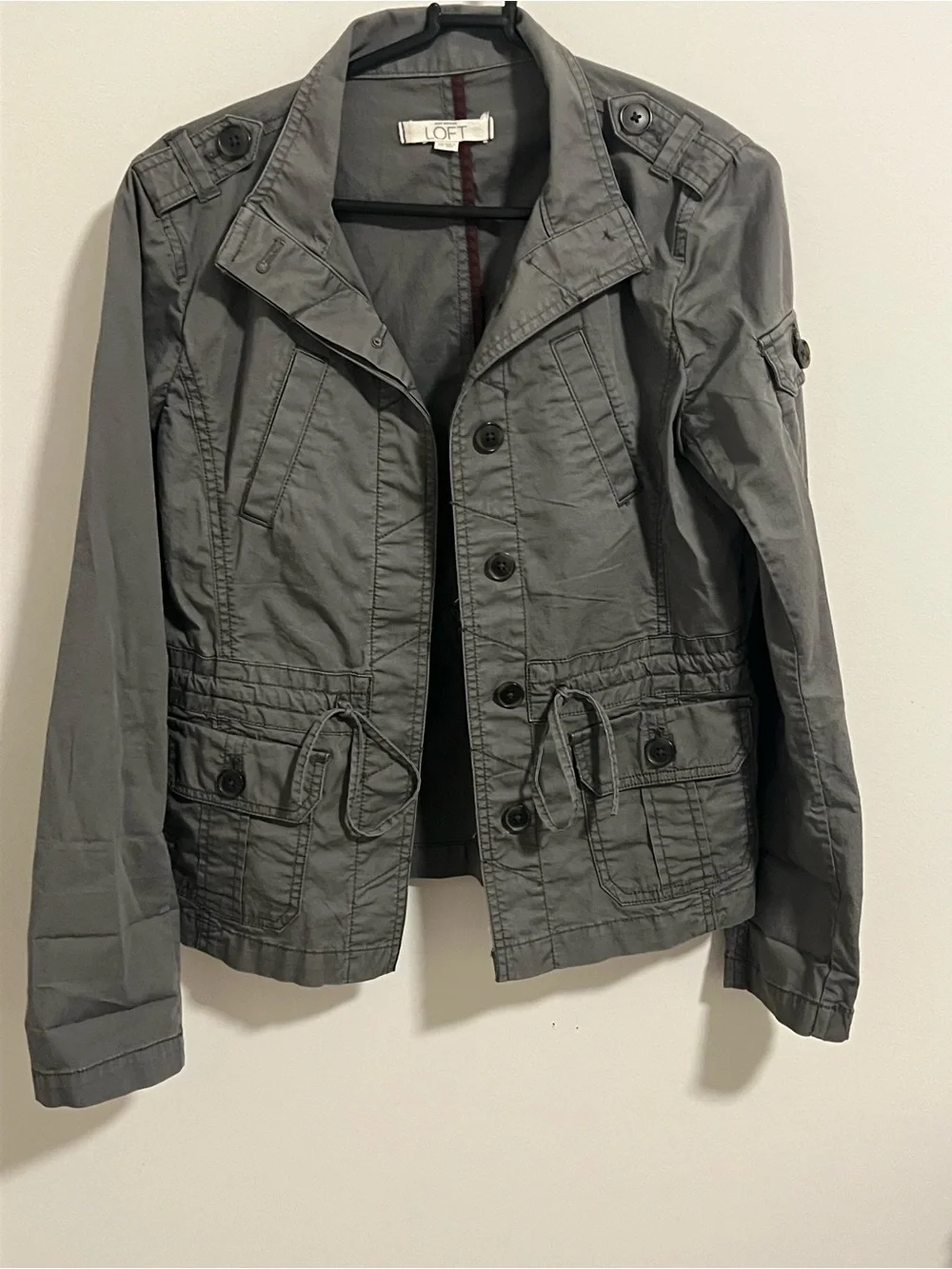 LOFT Green Khaki Utility Jacket. XS